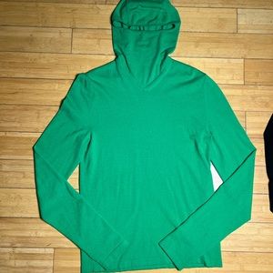 Bottega Green Size Lrg Hooded Shirt